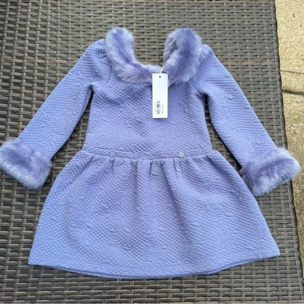 Janie and Jack Blue Long Sleeve A-Line Dress